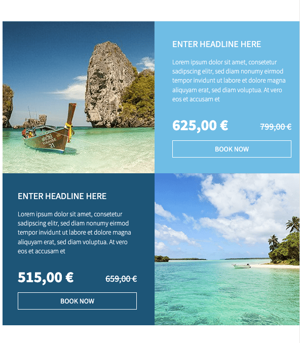 bilder von booten im meer als beispiel für produktbilder in emails