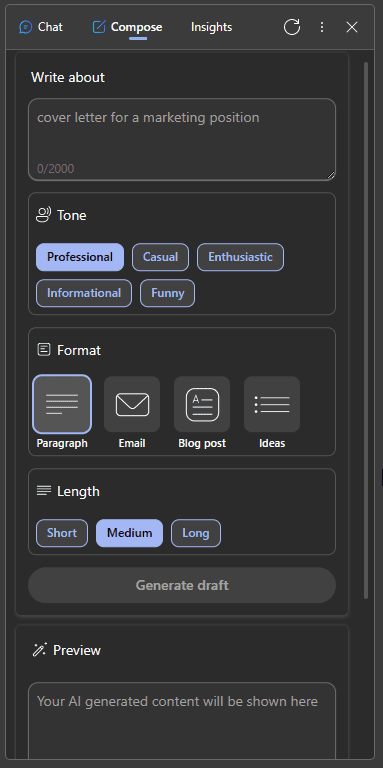 copilot sidebar