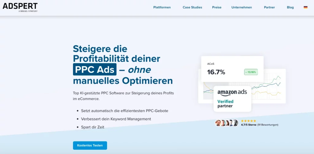 KI-Marketing-Tools: Screenshot von Adspert