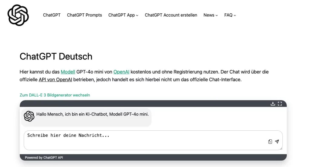 KI-Marketing-Tools: Screenshot von ChatGPT