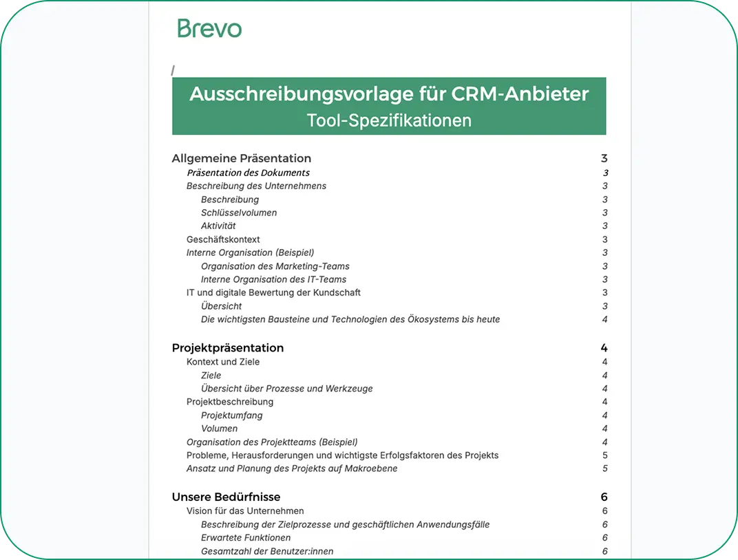 Ausschreibungsvorlage – die Grundlage deiner RFP