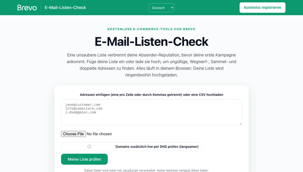 E-Mail-Listen-Check