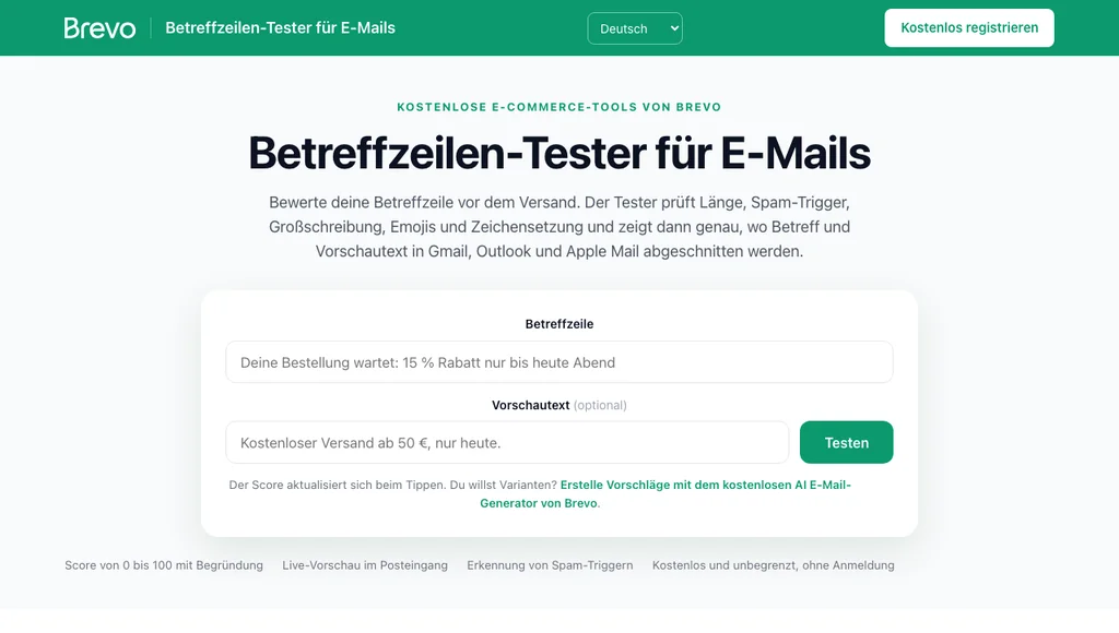 Betreffzeilen-Tester