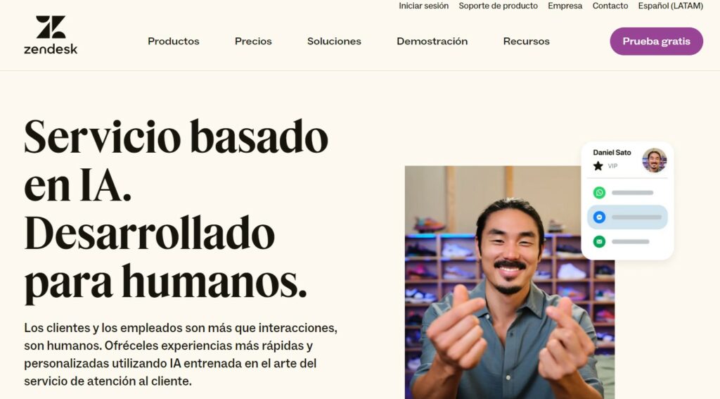 Software de atencion al cliente: Zendesk