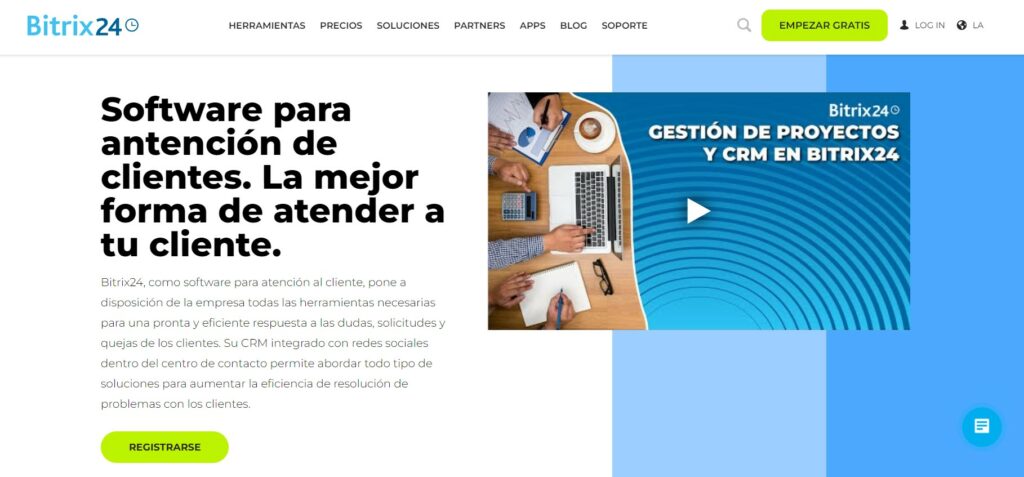 Software de atencion al cliente: Bitrix