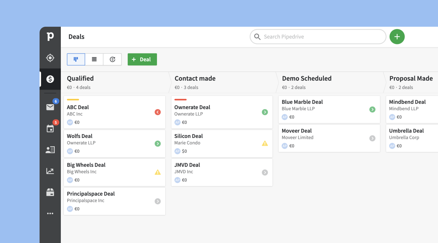 Base de datos de clientes: Pipedrive