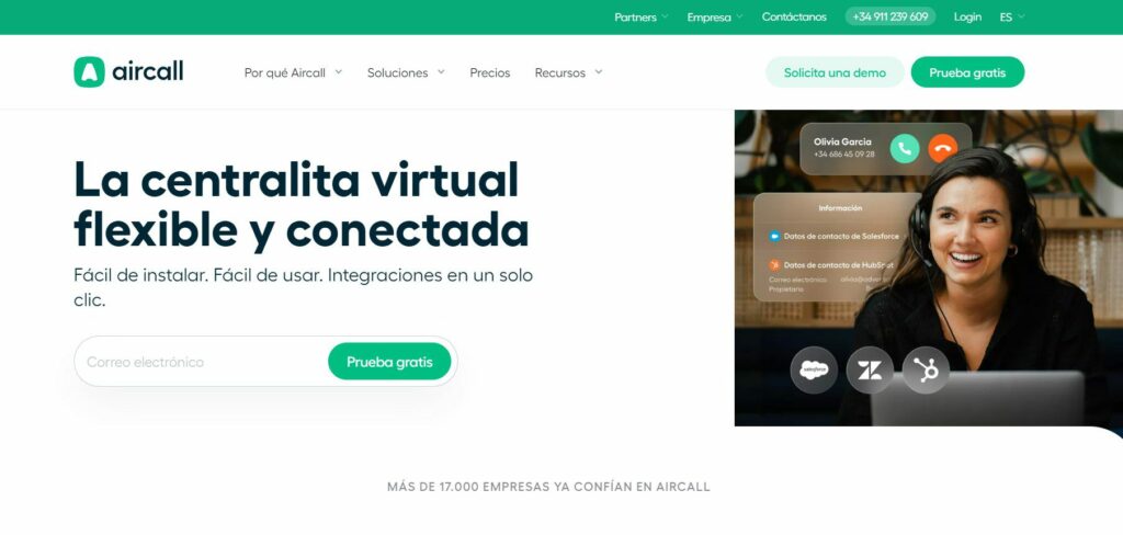 Aircall: Software de atencion al cliente
