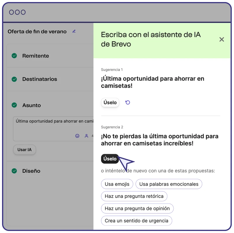 Pensado para quienes envían