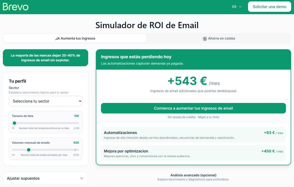 Calculadora de ROI de Email image