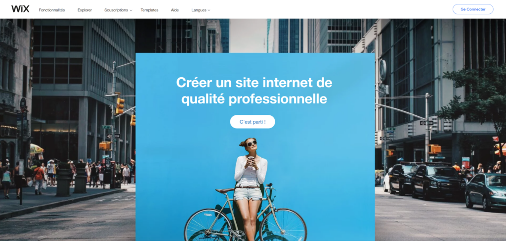 stratégie marketing d'une entreprise - exemple Wix
