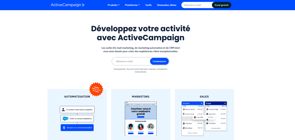 Alternative mailchimp : Active campaign