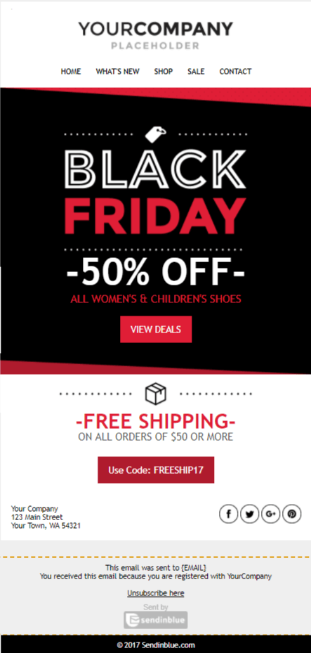 Template email pour le black friday Template email pour le black friday