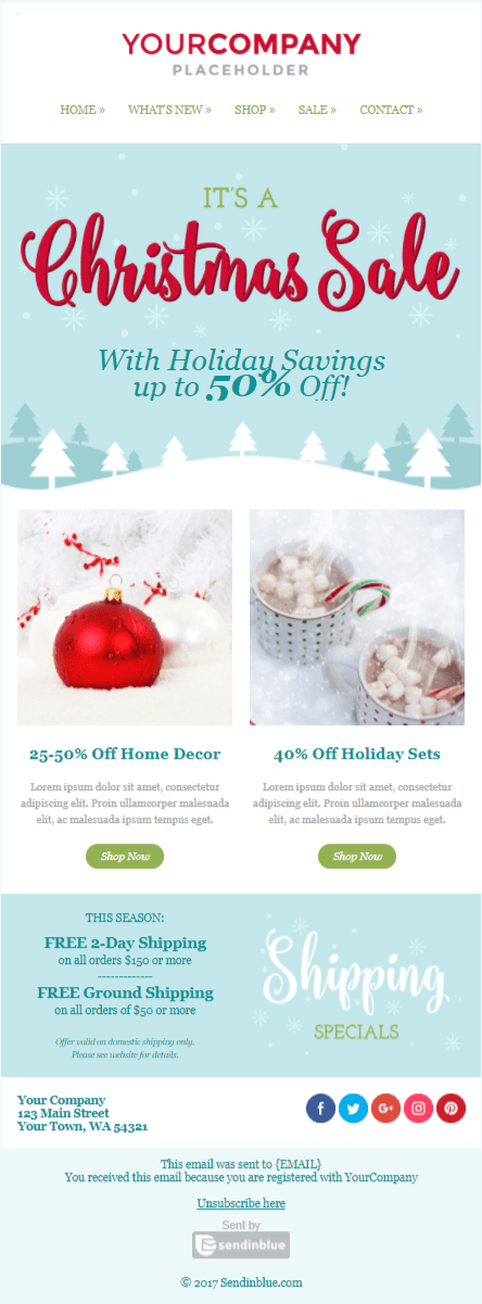 Template email Noël Template email Noël