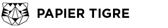 Papier Tigre animé son logo en lui faisant tirer périodiquement la langue. GIF email : Le logo de Papier Tigre