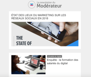 La newsletter du modérateur