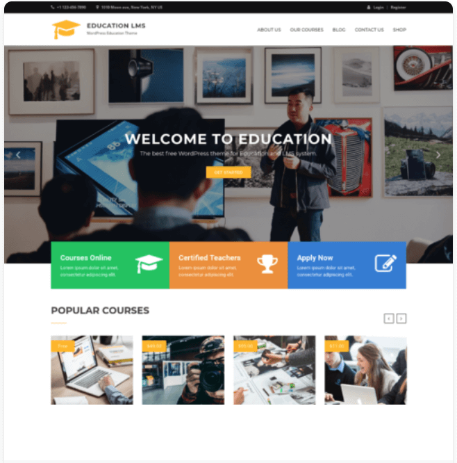 Template de landing page wordpress #2 : Education Template de landing page wordpress #2 : Education