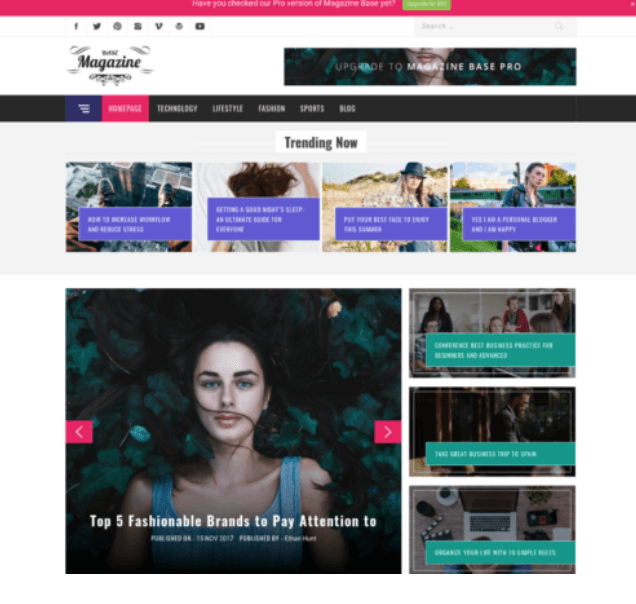 Template de landing page wordpress #5 : Magazine Template de landing page wordpress #5 : Magazine