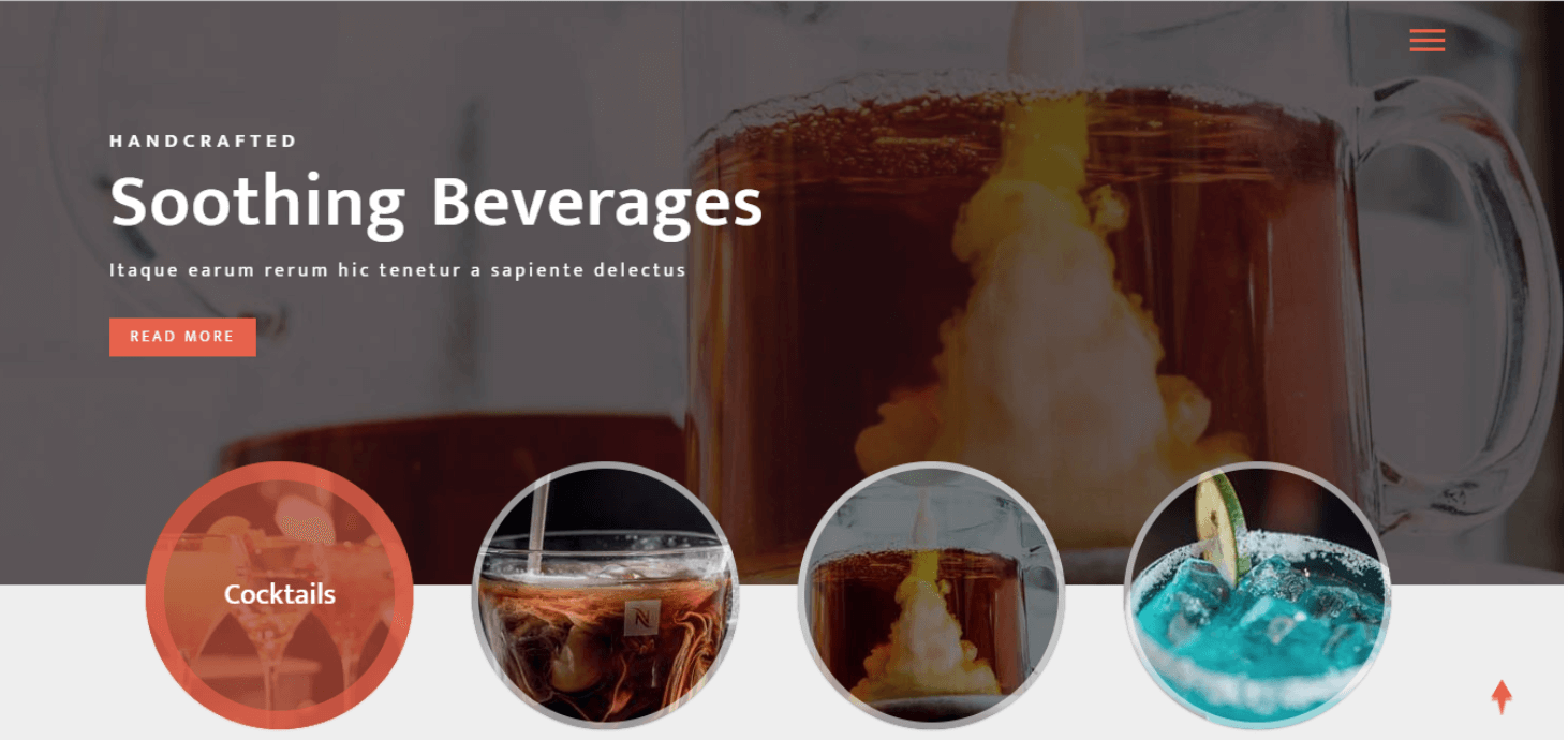 Template de landing page html5 #1 : Soothing Beverages Template de landing page html5 #1 : Soothing Beverages