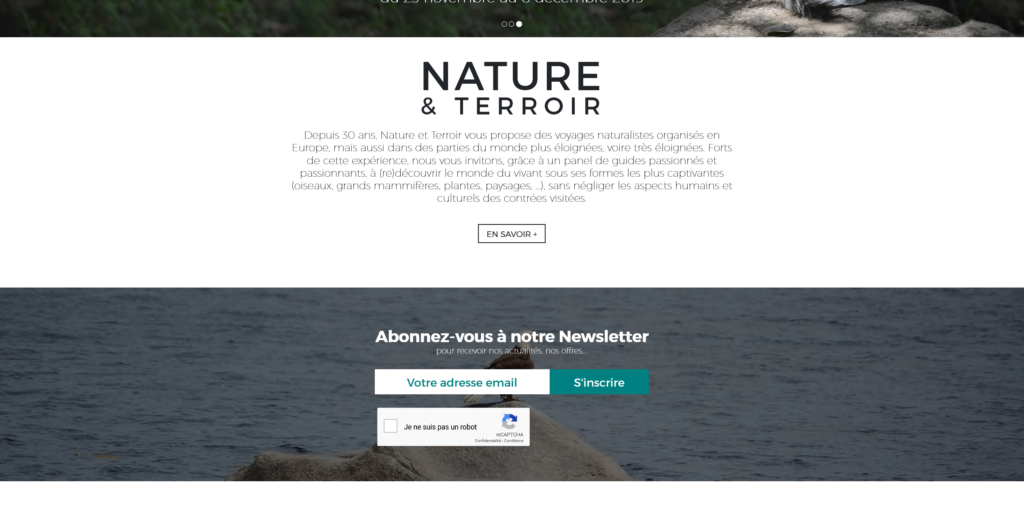 Newsletter tourisme - formulaire d'inscription