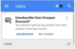 Suggestion automatique de désinscription aux emails d'un expéditeur sur Gmail Suggestion automatique de désinscription aux emails d'un expéditeur sur Gmail