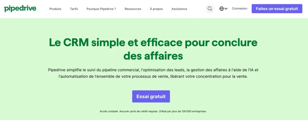 Pipedrive-home-page