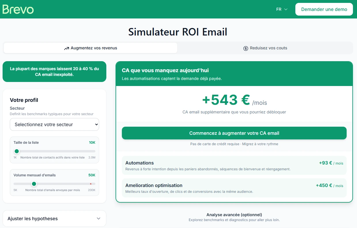 Calculateur de ROI Email image