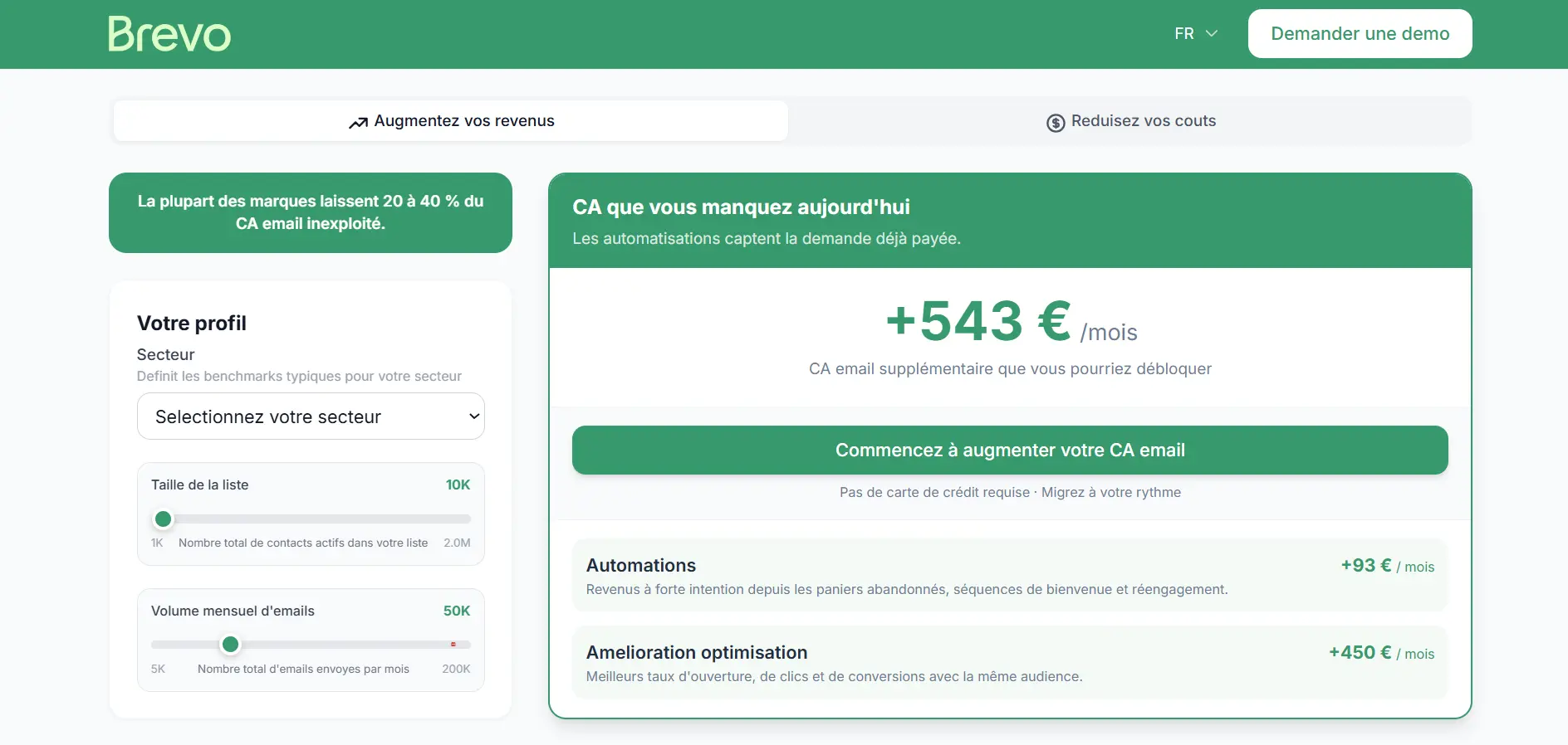 Calculateur de ROI Email image