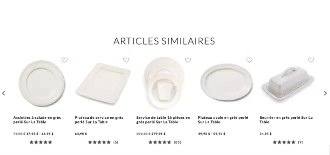 image recommandation produits affinés