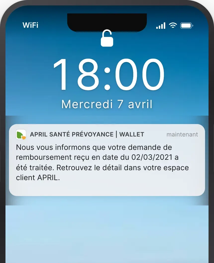 Notification de remboursement