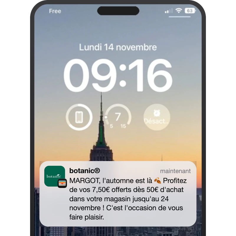 Une animation régulière par notifications push