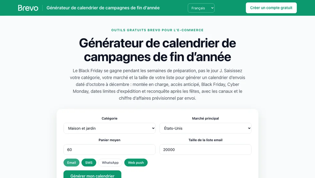 Calendrier de campagnes de fin d’année