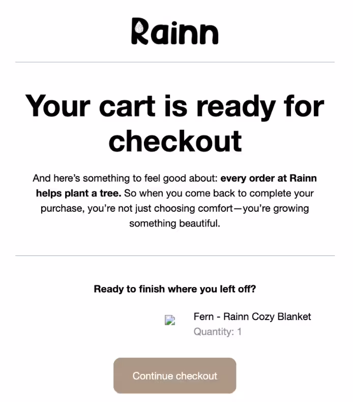 abandoned cart recovery automation example