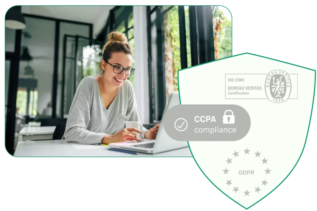 Security and CCPA compliance badge, a top CRM requirement.