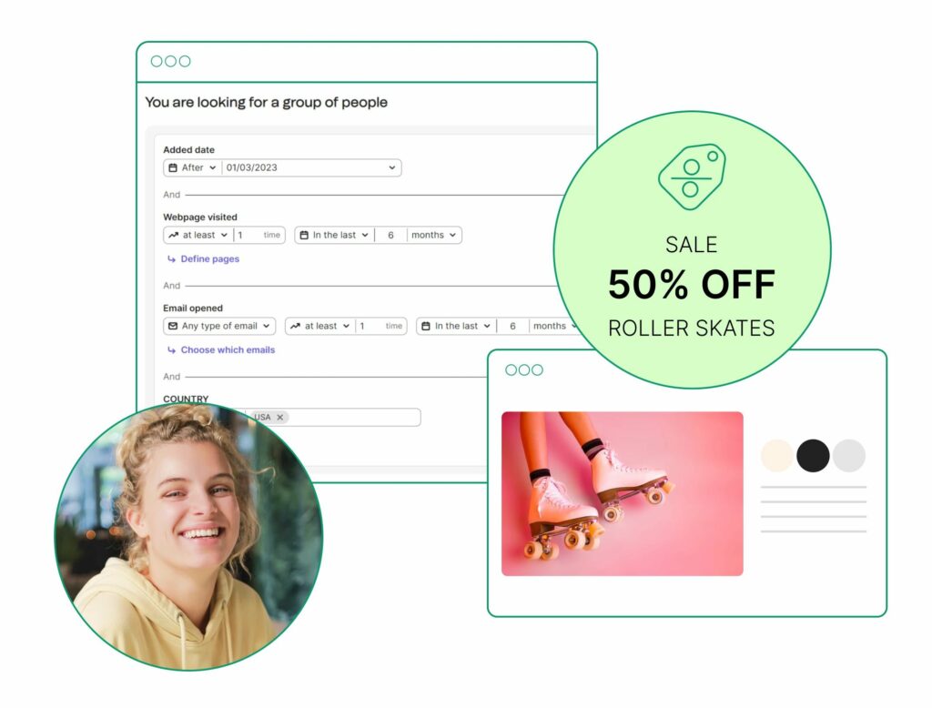 Example of customer segmentation in Brevo marketing platform