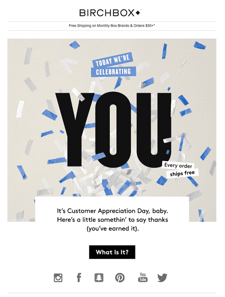 an email with a special offer