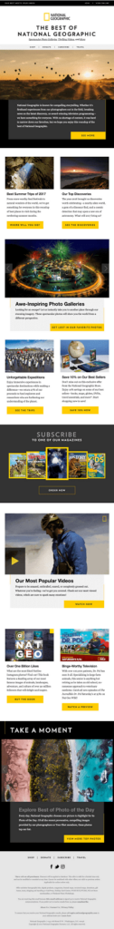 the best of content email by National Geographic