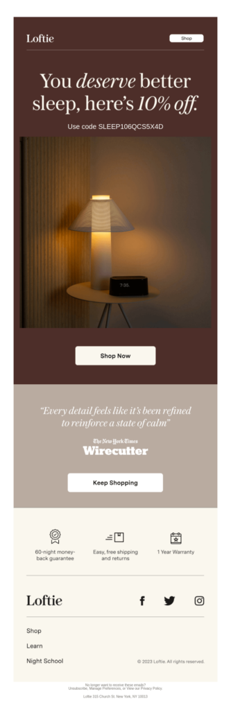 a reengaging email to win back customers