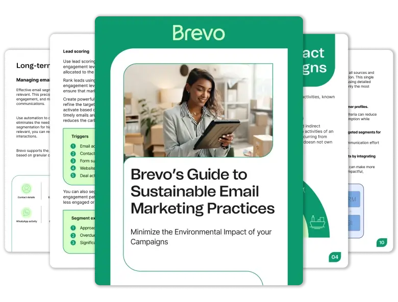 Create email campaigns driven by environmentally conscious choices