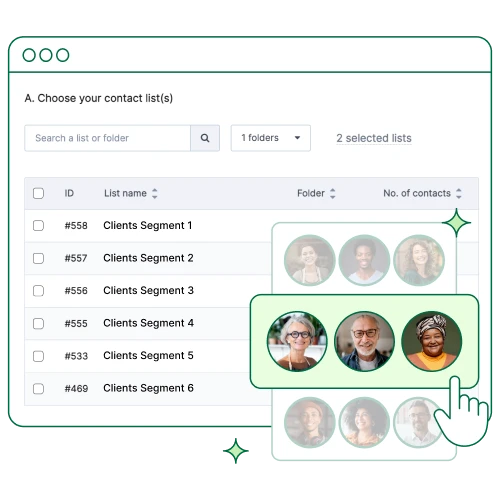 Contact list managment in Brevo