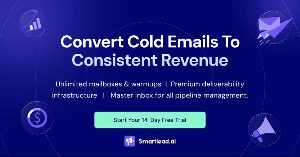 Smartlead cold email software landing page