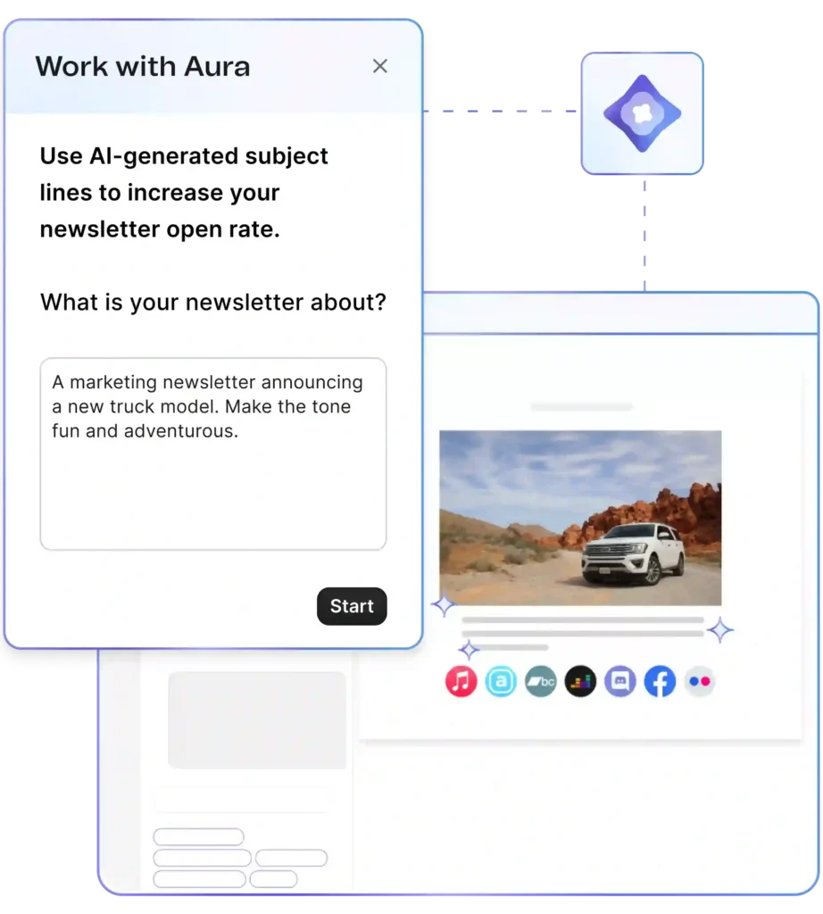 Aura, Brevo's built-in marketing agent