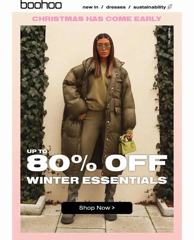 boohoo holiday campaign example