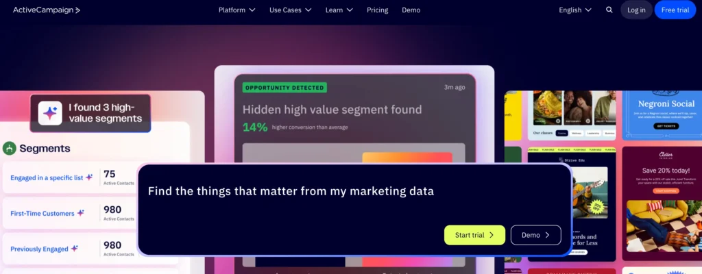 Email templates from Mailchimp alternative, ActiveCampaign.