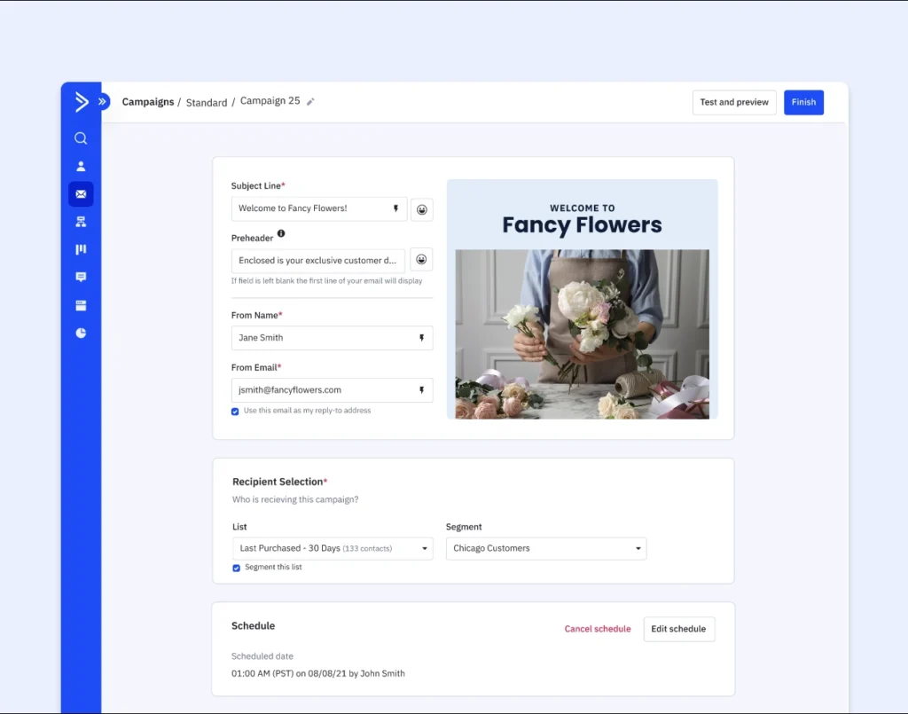 Campaign builder in ActiveCampaign, a Flodesk alternative