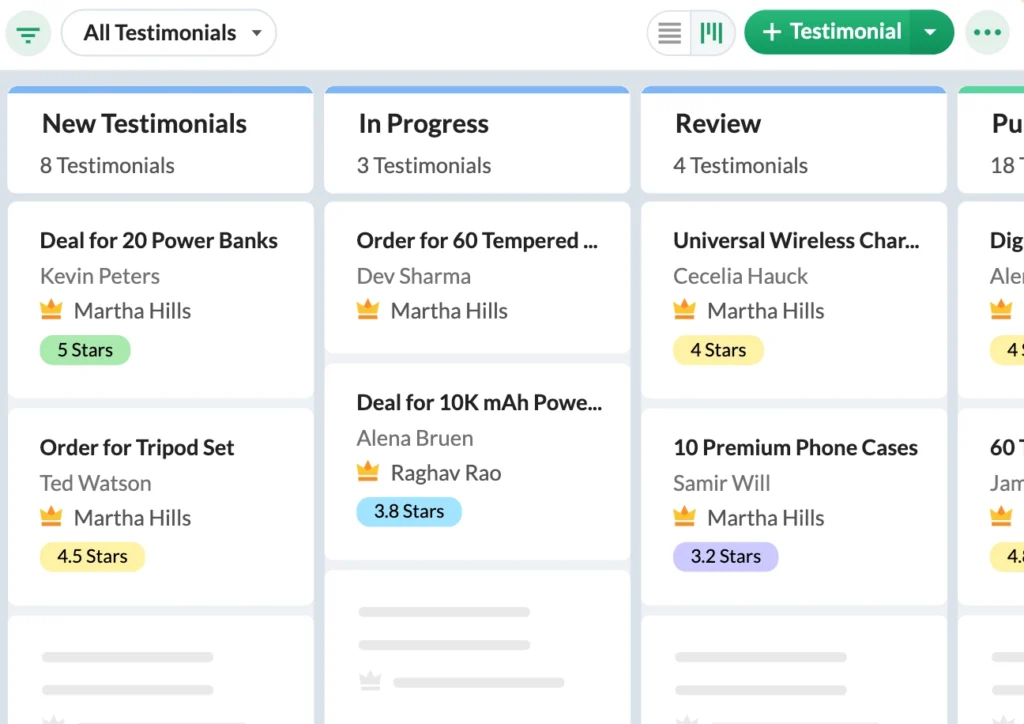 Bigin by Zoho CRM interface