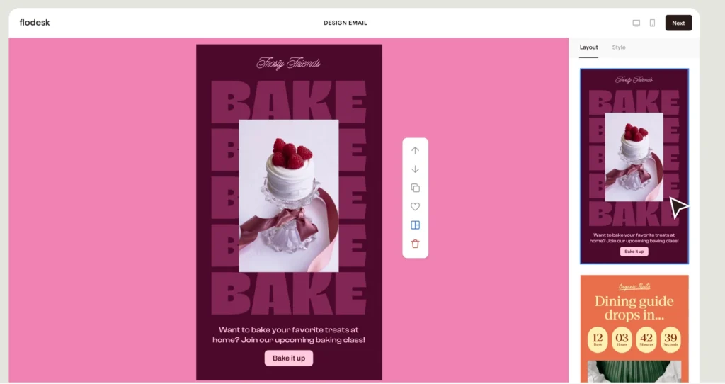 Flodesk email design template