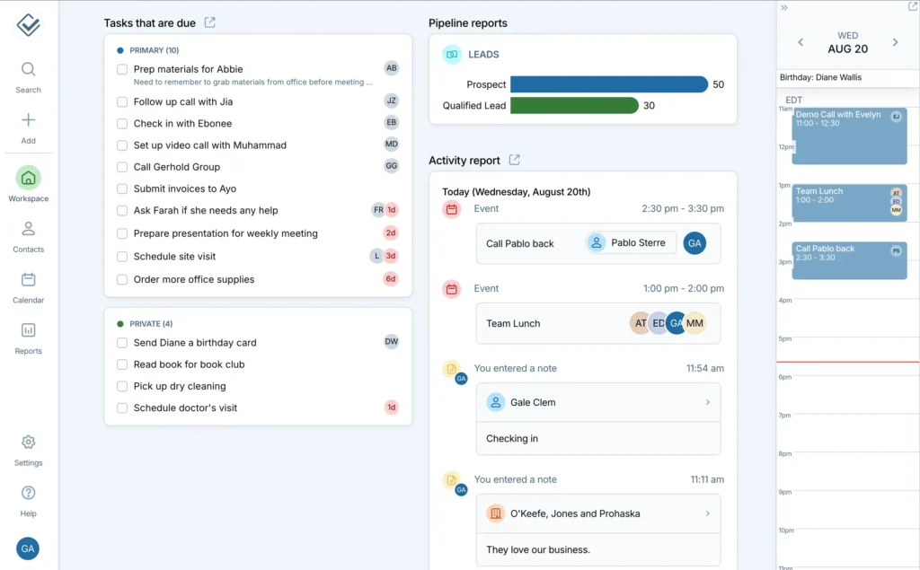 Less Annoying CRM interface
