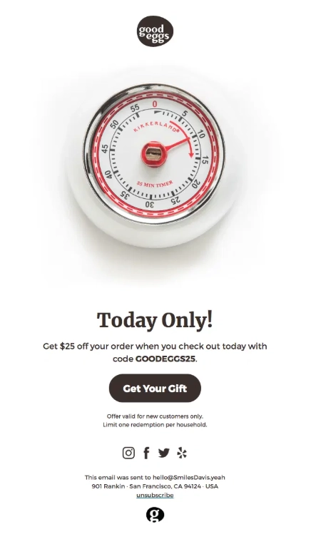 email marketing campaign example