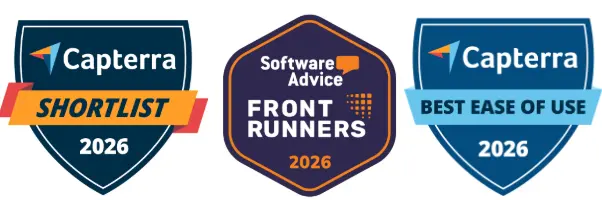 Brevo awards for 2026 : Capterra Shortlist, Captera Ease of Use & Software Advice Front Runners